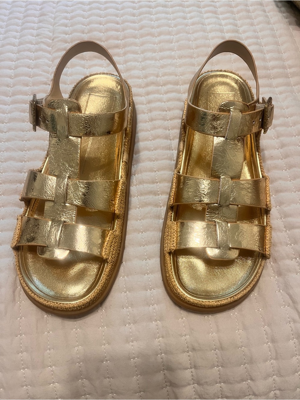 Dolce Vita women’s Metallic Gold Gladiator Sandals